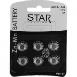 Star Trading<br>Knopfzelle LR 44 6-er Blister 066-067<br>-Preis für 6 Stück<br>Artikel-Nr: 377400