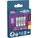 Ansmann<br>Li-ion battery USB 1.5 V Micro 1311-0028 Ansmann<br>-Price for 4 pcs.<br>Article-No: 377505