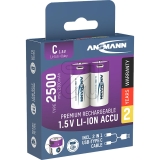 Ansmann<br>Li-ion battery USB 1.5 V Baby 1313-0004 Ansmann<br>-Price for 2 pcs.<br>Article-No: 377525
