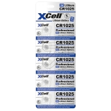 XCell<br>Lithium-Knopfzelle CR 1025 XCell<br>-Preis für 5 Stück<br>Artikel-Nr: 377575