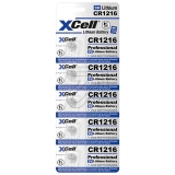 XCell<br>Lithium button cell CR 1216 XCell<br>-Price for 5 pcs.<br>Article-No: 377585