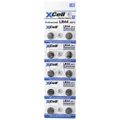 XCell<br>Alkaline button cell LR44 149309 XCell<br>-Price for 10 pcs.<br>Article-No: 377605