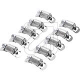 Haas<br>Hose clamp strap lock stainless steel 2566<br>-Price for 10 pcs.<br>Article-No: 442450