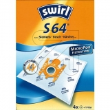 Swirl<br>Staubbeutel Swirl S 64/66 MicroPor<br>-Preis für 4 Stück<br>Artikel-Nr: 452835