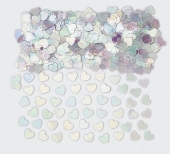 Amscan<br>Confetti metallic 14gr hearts small silver<br>Article-No: 48419492344