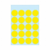 Herma<br>Etikett Markierungspunkt 19mmD 100ST gelb haftend 1871<br>Artikel-Nr: 4008705018715