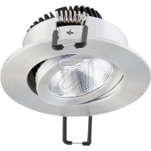 EVN<br>LED recessed spotlight Ra>90, 8.4W 3000K, polished aluminum 230V, beam angle 38°, swiveling, dimmable, PC20N91402<br>Article-No: 624070