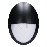 EGBWand- u. Deckenleuchte oval, IP66, schwarz mit 2 Abdeckungen (oval/oval halb abgedeckt)Artikel-Nr: 631365