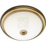 ORION<br>Ceiling light antique brass 3-flames DL 7-087/3/47 patina/opal-matt (two parts)<br>Article-No: 635310