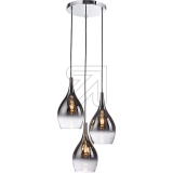Paul Neuhaus<br>Pendant light Pilua 3-bulb. D300 chrome 2062-17<br>Article-No: 641560