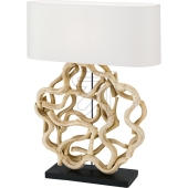 ORION<br>Table lamp wood/textile white LA 4-1216/1 decor<br>Article-No: 641940