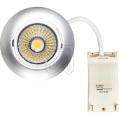 nobilé AG<br>LED recessed spotlight, round, 8W 4000K, matt chrome 230V, beam angle 38°, swiveling, dimmable, 1867050113<br>Article-No: 645430