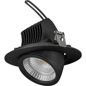 Rolux Leuchten<br>LED recessed spotlight Ra<90, 44W 3000K, black 230V, beam angle 38°, DF-72003, 0180072003-s<br>Article-No: 651365