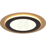 TRIO<br>CCT-LED-Deckenleuchte  Morgan  rund schwarz-gold 2700-6500K 641519280<br>Artikel-Nr: 660670