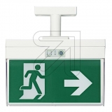 EGB<br>LED exit sign luminaire 1/3/8h wall/ceiling 3.6V/1.5Ah Ni-Cd/3.2W, incl. 6 pictograms<br>Article-No: 669150