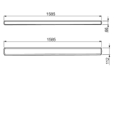 EGBFeuchtraum-Wannenl. II für LED-Röhren L1500mm inkl. Durchverdrahtungs-Satz 5x1,5mm²Artikel-Nr: 674235