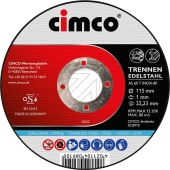 cimco<br>Korund-Trennscheibe Inox 115<br>Artikel-Nr: 752305