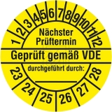 LABELIDENT GmbH<br>Elektro-Prüfplakette VDE 1000 Stück<br>-Preis für 1000 Stück<br>Artikel-Nr: 759325