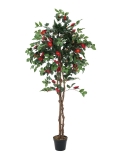 EUROPALMS<br>Kamelienbaum rot mit Topf, Kunstpflanze, 180cm<br>Artikel-Nr: 82507226