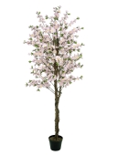 EUROPALMS<br>Cherry tree with 3 trunks, artificial plant, pink, 180 cm<br>Article-No: 82507835