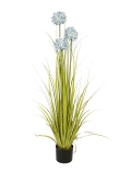 EUROPALMS<br>Alliumgras, Kunstpflanze, blau, 120 cm