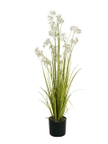 EUROPALMS<br>Jasmingras, Kunstpflanze, weiß, 130 cm
