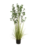 EUROPALMS<br>Immergrünstrauch mit Gras, Kunstpflanze, 152 cm