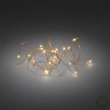 Konstsmide<br>Micro LED light chain 20 LED amber 1460-860 copper wire, battery operated<br>Article-No: 830755