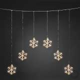 KonstsmideLED snowflake curtain for inside and outside 48 LEDs warm white 4044-103Article-No: 831685