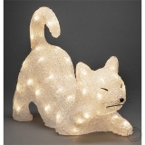 KonstsmideLED-Acryl-Katze für innen und außen 48 LEDs weiß 35x28cm 6230-103Artikel-Nr: 831755