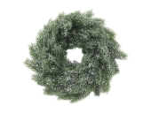 EUROPALMS<br>Fir wreath, snowy, PE, 45cm