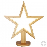 LUXA<br>LED wooden star on base warm white 120 LEDs warm white Ø 12x32,5x35cm 47518<br>Article-No: 836785