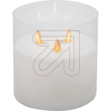 LUXA<br>LED candle 3-winged white 15cm 3 LEDs Ø 15x15cm amber 65468<br>Article-No: 837450