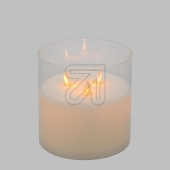 LUXALED Kerze 3 flg. weiß 15cm 3 LEDs Ø 15x15cm bernstein 65468Artikel-Nr: 837450