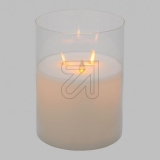 LUXALED Kerze 3 flg. weiß 20cm 3 LEDs Ø 15x20cm bernstein 65475Artikel-Nr: 837455