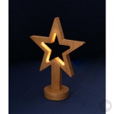 LUXA<br>LED wood star to place 47 LEDs warm white Ø 8x18x25cm 68841<br>Article-No: 837545