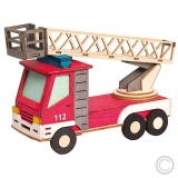 Drechslerei Kuhnert<br>Handicraft set smoke fire engine 22x7x15cm 10204<br>Article-No: 838590