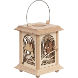 Drechslerei Kuhnert<br>Tea light lantern squirrel and birds 27055<br>Article-No: 838835