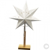 Best Season<br>Paper candlestick star 1 flame 34x55cm white 232-00<br>Article-No: 842125