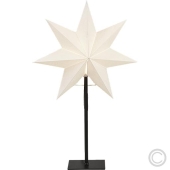 Best Season<br>Paper candlestick Star Frozen 1 flame 35x55cm white 232-90<br>Article-No: 842285