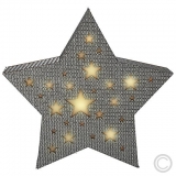 Riffelmacher<br>LED Star silver 28x27cm 76670<br>Article-No: 843735