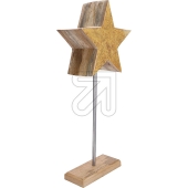 Söllner Floristik<br>Holz-Stern mit Stab 50cm goldfarben 016986<br>Artikel-Nr: 845220