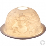 SAICO<br>Porzellan-Licht Dome-Light Weihnachtsmann und Schneemann 805001<br>Artikel-Nr: 861180