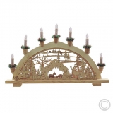 Heinz<br>Wooden candle arch Forest with 7 top candles 24V/3W E10, 57x34cm nature 10787<br>Article-No: 861885