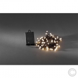 Konstsmide<br>LED globe light chain inside/outside battery operated, illuminated length 7.9m total length 8.4m 80 LEDs warm white 3741-100<br>Article-No: 865670