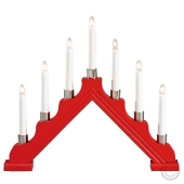 Konstsmide<br>Wooden candlestick with 7 top candles 34V/3W 39x34cm red 1041-510<br>Article-No: 867820