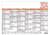 Zettler<br>Blackboard calendar A4 6 months on one page 905-0000<br>Article-No: 4006928024124