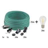 EGB<br>Illuketten SET 25m mit 20xFilament Lampe E27 2700K<br>Artikel-Nr: 991420