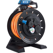 Hedi<br>Cable drum with cable printing H07BQ-F3G1.5 40m orange with slip ring<br>Article-No: 998645