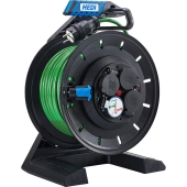 Hedi<br>Cable drum with cable printing H07BQ-F3G1.5 40m green with slip ring<br>Article-No: 998655
